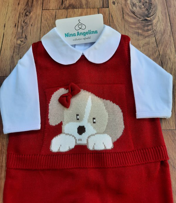 Macacão Salopete em tricot com body Milly