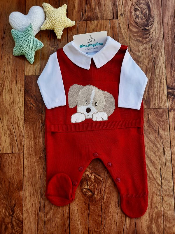 Macacão Salopete em tricot com body Milly