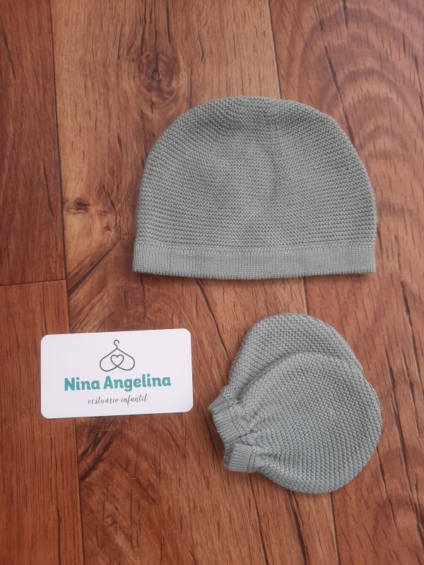 Kit Touca e Luva em Tricot Aros