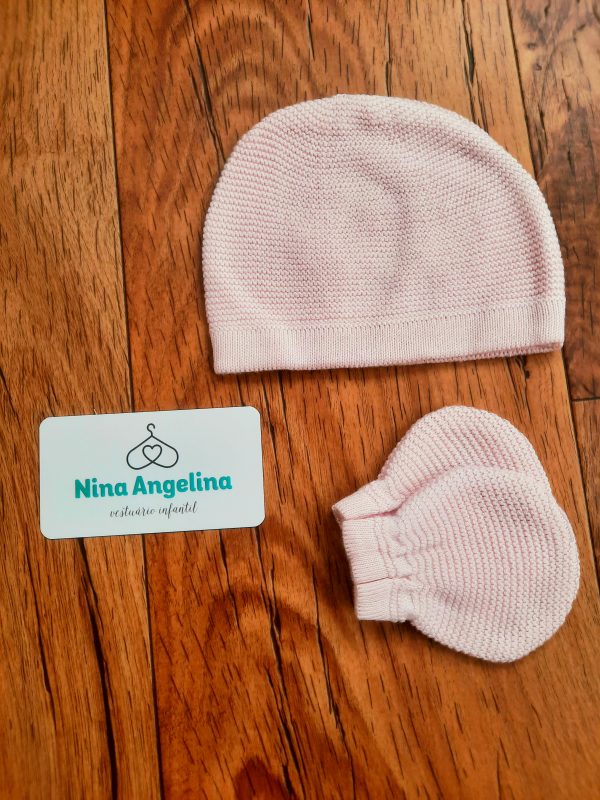 Kit Touca e Luva em Tricot Aros