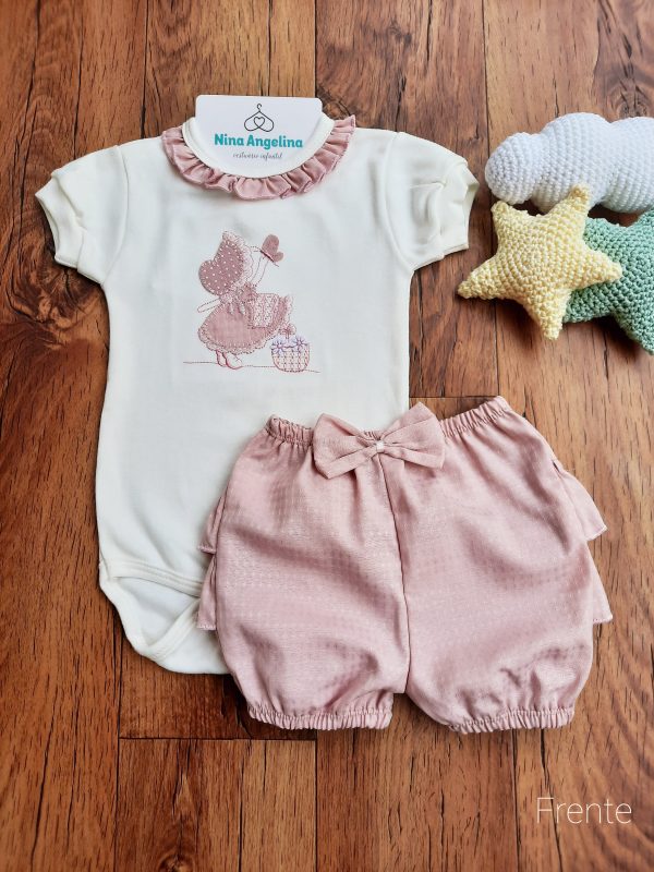 Conjunto Body e Shorts Camponesa