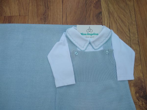 Saída de maternidade em tricot Jardineira- Marcus