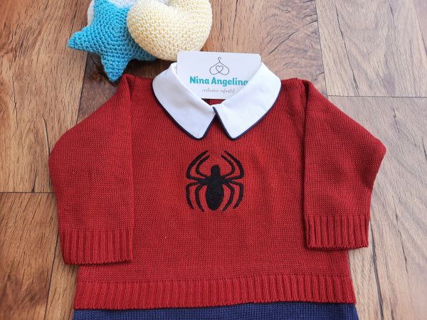 Macacão em Tricot Heróis- Homem Aranha