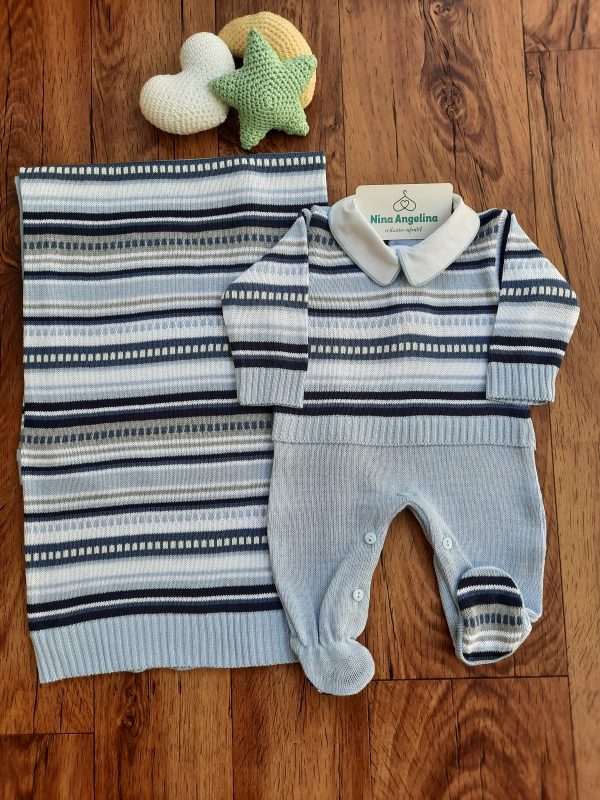 Saída de maternidade em tricot Bento