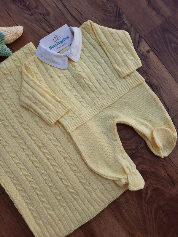 Saída de maternidade em tricot Romeu