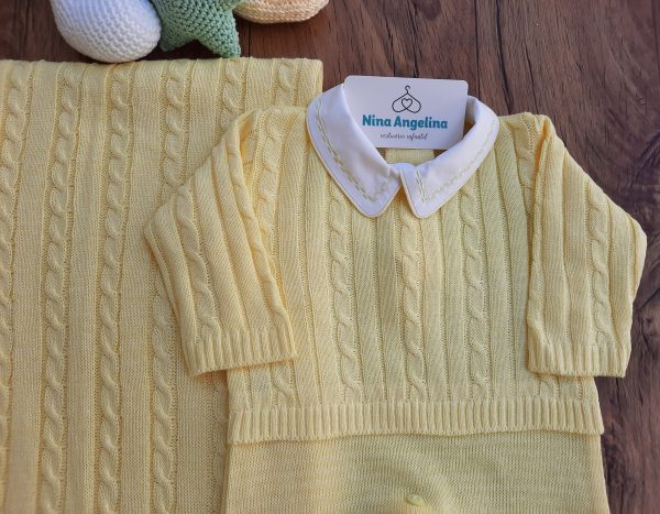 Saída de maternidade em tricot Romeu