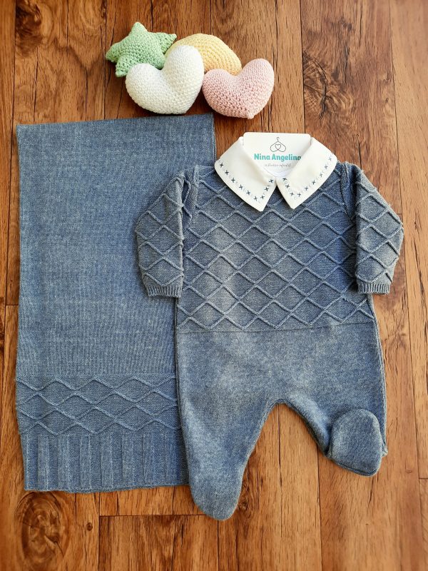 Saída de maternidade em tricot Cris