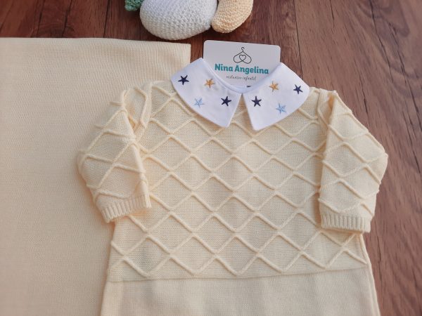 Saída de maternidade em tricot Cris