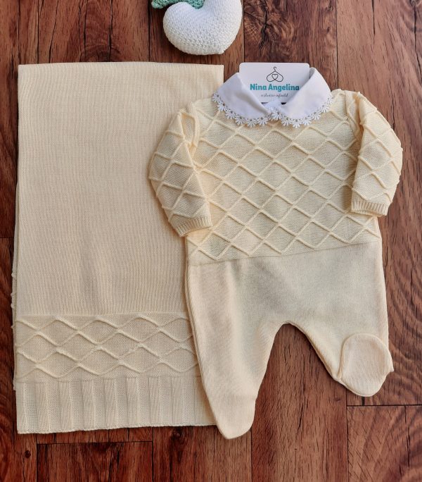 Saída de maternidade em tricot Cris