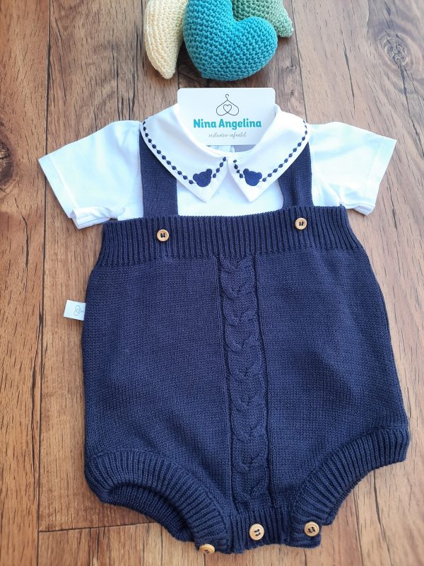 Macacão Curto Jumper Tricot com Body