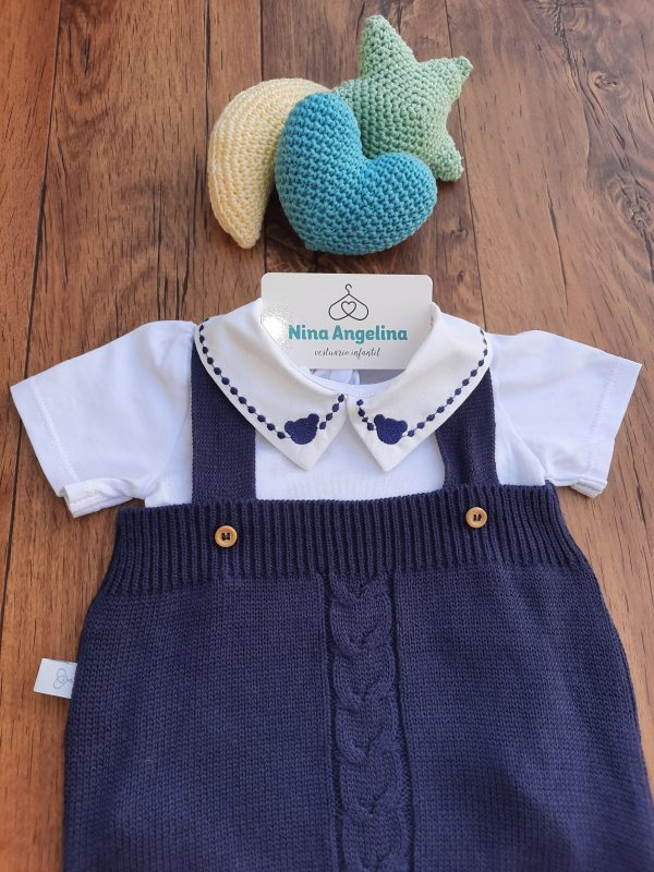 Macacão Curto Jumper Tricot com Body