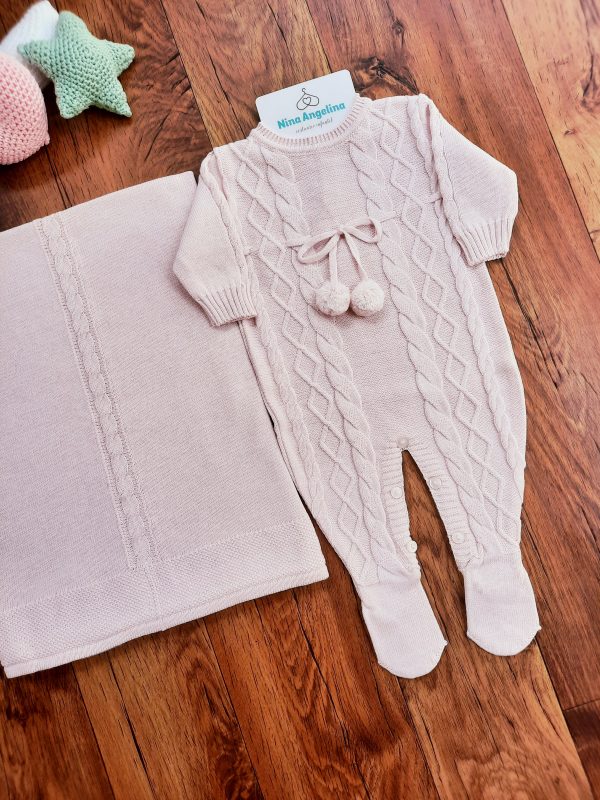 Saída de maternidade Tricot Pompom