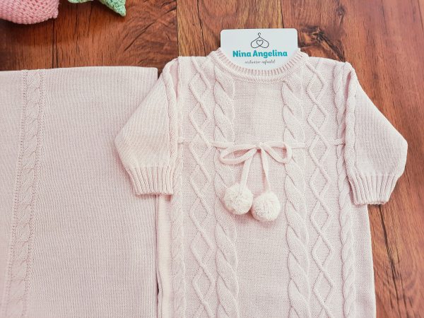 Saída de maternidade Tricot Pompom