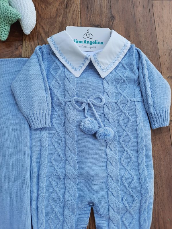 Saída de maternidade Tricot Pompom