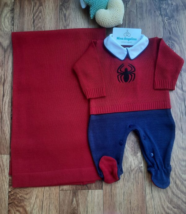 Saída de maternidade em tricot Heróis- Homem Aranha
