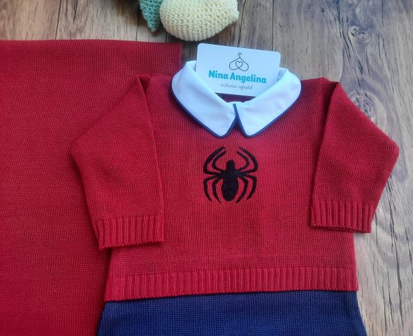 Saída de maternidade em tricot Heróis- Homem Aranha