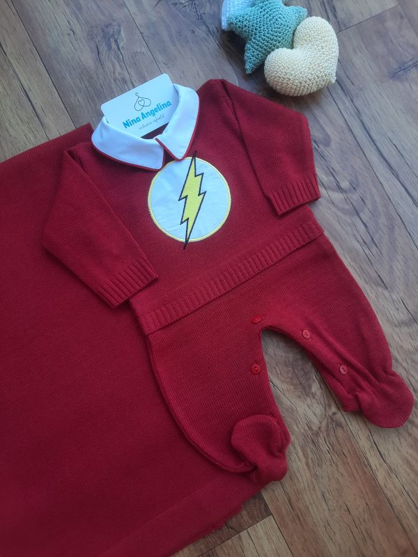 Saída de maternidade em tricot Heróis- Flash
