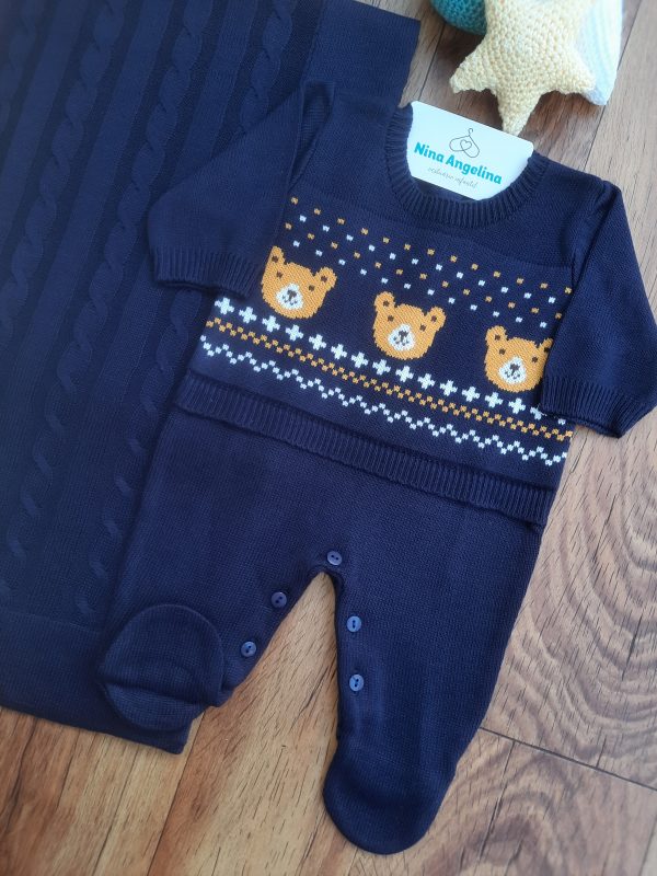 Saída de maternidade em tricot Brothers