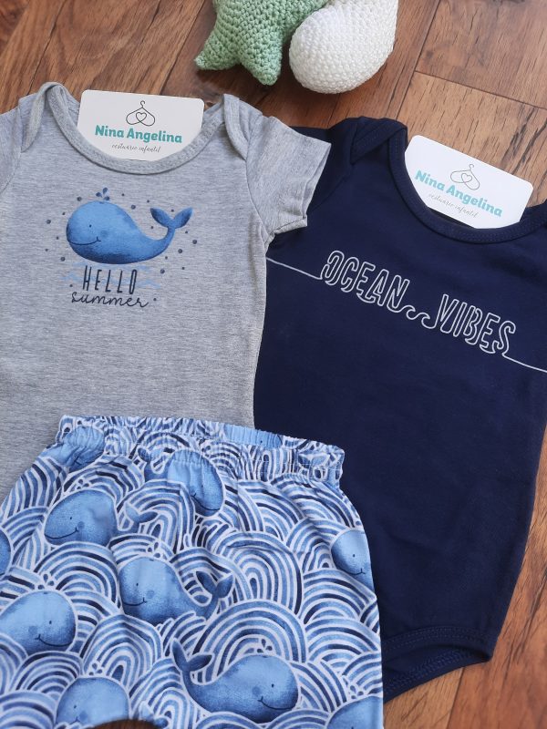 Conjunto 2 Bodies e Calça Saruel Ocean