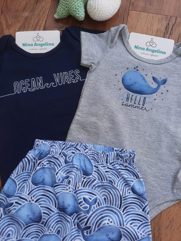 Conjunto 2 Bodies e Calça Saruel Ocean