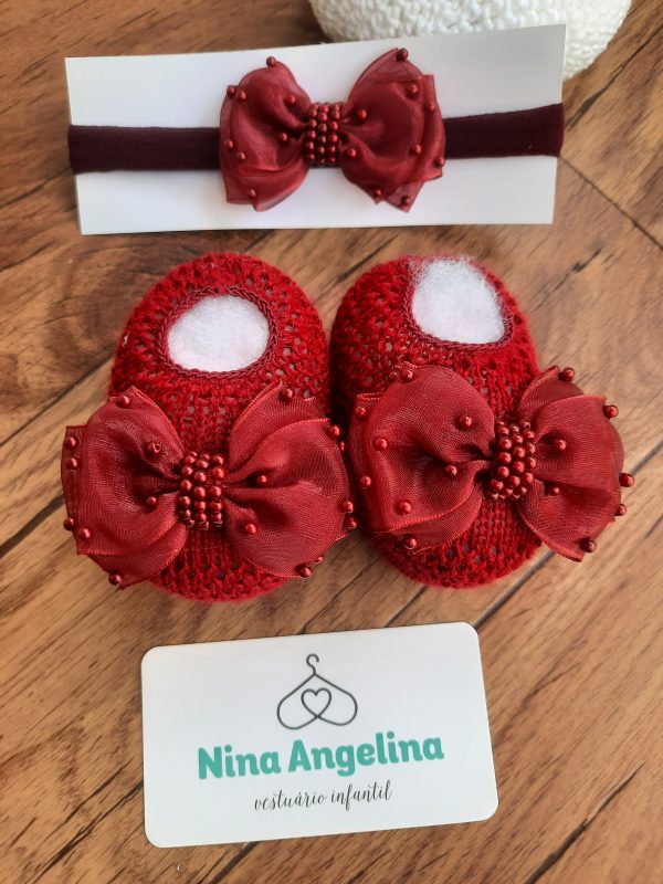 Sapatinho em Tricot + Tiara Paola
