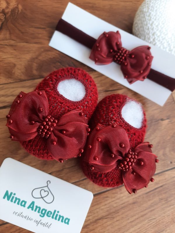 Sapatinho em Tricot + Tiara Paola