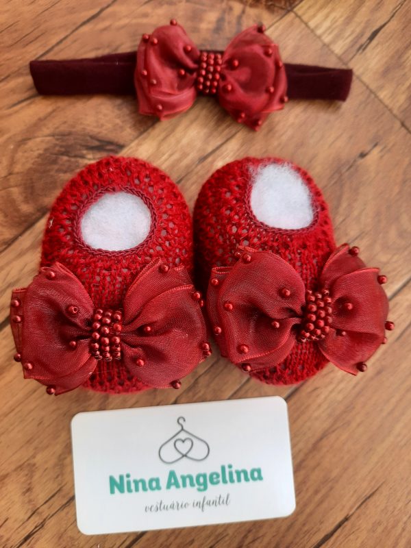 Sapatinho em Tricot + Tiara Paola