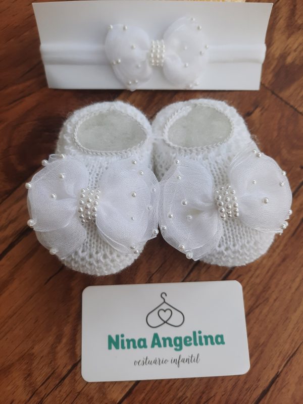 Sapatinho em Tricot + Tiara Paola