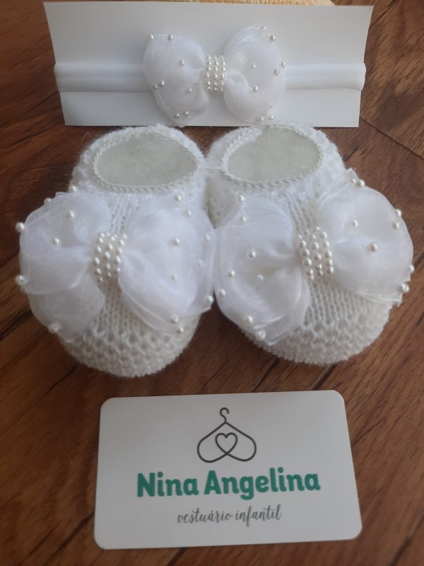 Sapatinho em Tricot + Tiara Paola