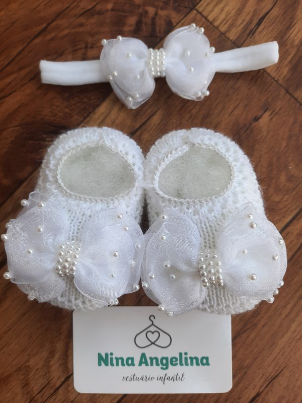 Sapatinho em Tricot + Tiara Paola
