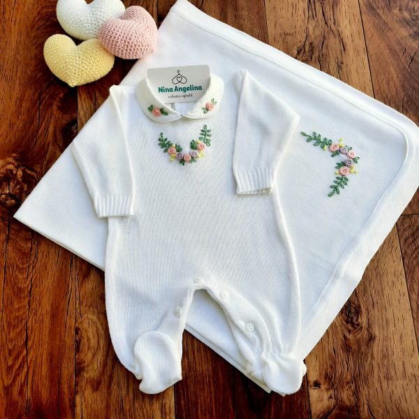 Saída de maternidade em tricot Angélica