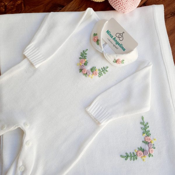 Saída de maternidade em tricot Angélica