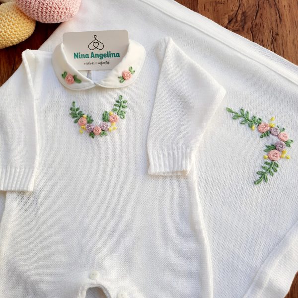 Saída de maternidade em tricot Angélica