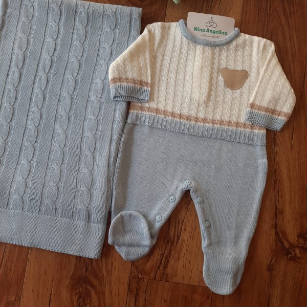 Saída de maternidade em tricot Classic Bear